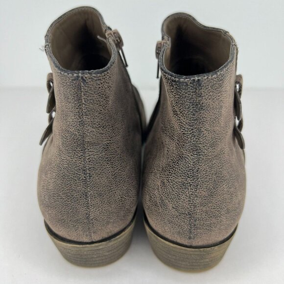 Sophia Taylor Womens Brown Suede Leather Almond Toe Ankle Size 12W Bootie - Picture 5 of 9